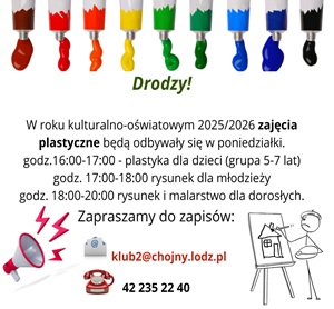 Zajęcia plastyczne Klub Nr 2